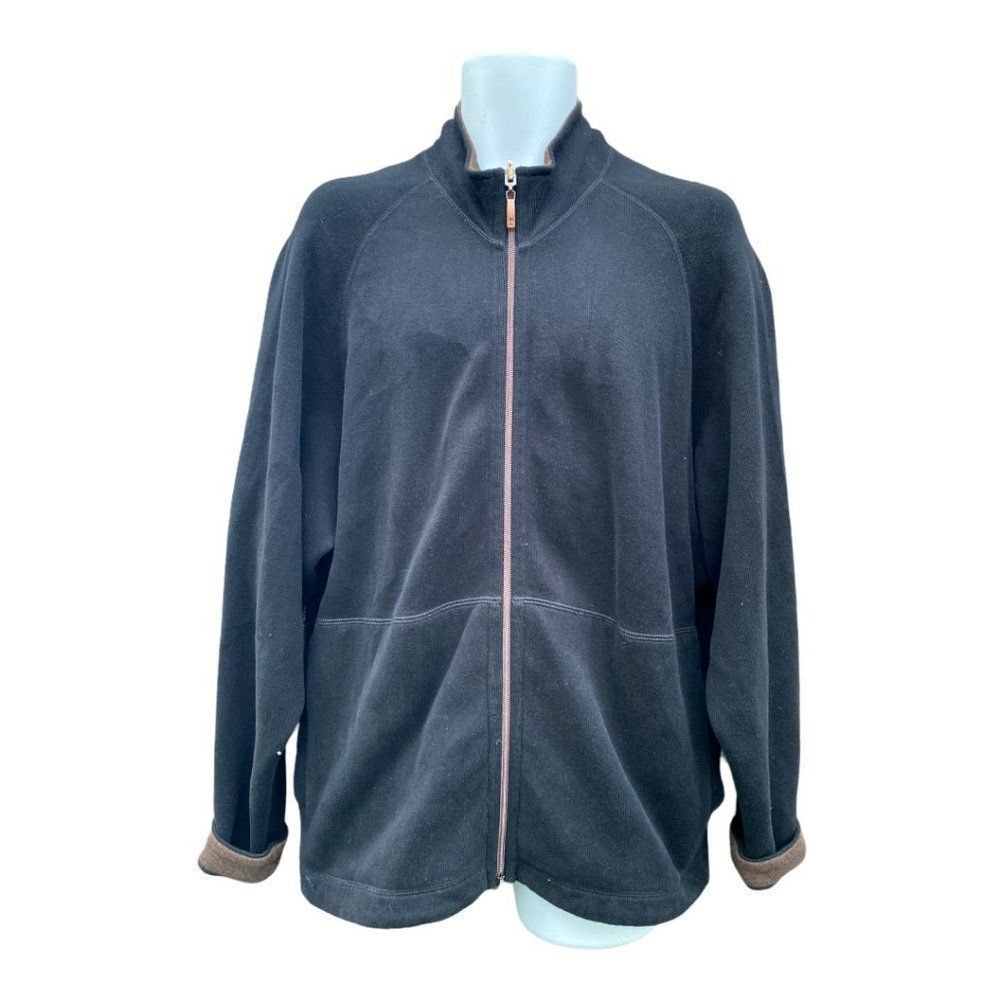 TOMMY BAHAMA sweater Large sweatshirt full zip rev